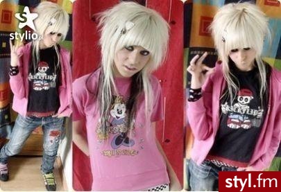 EMO Alternatywne Średnie Fryzury