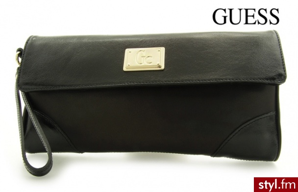 Guess KOPERTÓWKA COLLECTION DAYLIGHT FLAP CLUTCH BLACK - Torebki na co dzień Torebki Moda
