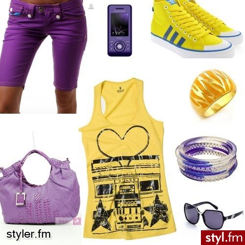 mój 1 zestaww. ;PP. fiolet&żółć - Styler