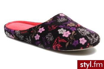 Isotoner Kapcie Mule Ergonomique Velours W Fioletowy - Pozostałe Buty Moda