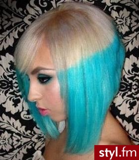 Kolorowe EMO Alternatywne Średnie Fryzury