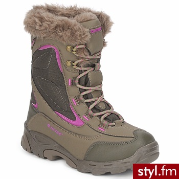 Hi-Tec BUTY AVORIAZ 200 WP WO'S TAUPE / OLIWKA / FUKSJA - Kozaki Buty Moda