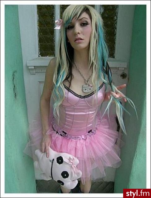 EMO Alternatywne Średnie Fryzury