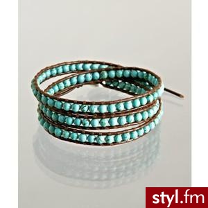 Chan Luu turquoise beaded leather wrap bracelet - Polyvore. Pobrano ze strony: http://www.polyvore.com/chan_luu_turquoise_beaded_leather/thing?id=15070968 - Pozostałe Dodatki Moda
