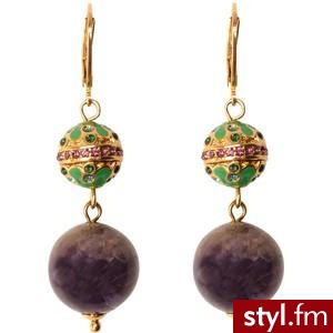 Green mix semi-precious stone drop earrings - Carolee - Polyvore. Pobrano ze strony: http://www.polyvore.com/green_mix_semi-precious_stone_drop/thing?id=24265516 - Pozostałe Dodatki Moda