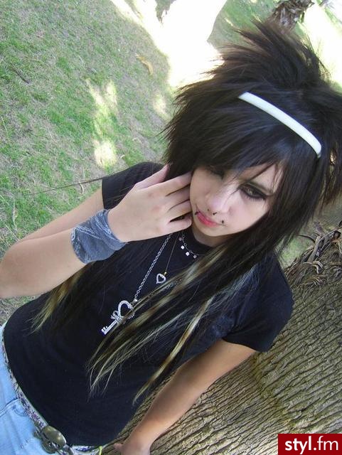 EMO Alternatywne Średnie Fryzury