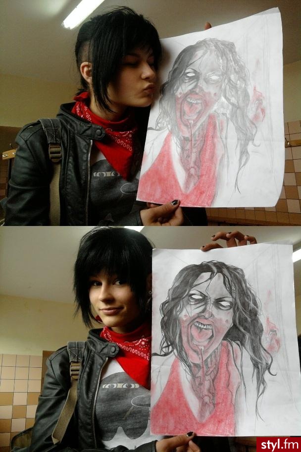 ahah. Piękny rysunek który dostałam :** moja nowa dziewczyna.
laska na postawie jednych z obrazków z tej strony^^ - Misz-masz
