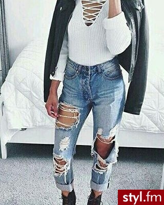 Jeansy Spodnie Moda