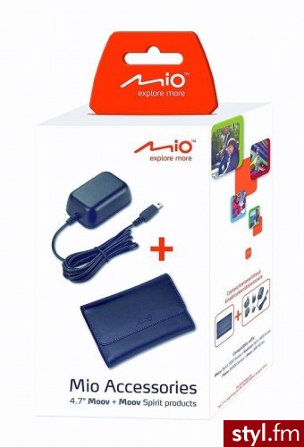 Ładowarka sieciowa mini USB + Etui do MIO Moov 500 - Portfele i etui Dodatki Moda