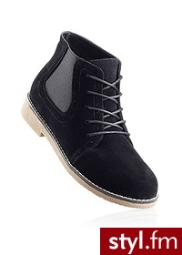 Bonprix Botki czarny 933201_25166 - Botki Buty Moda