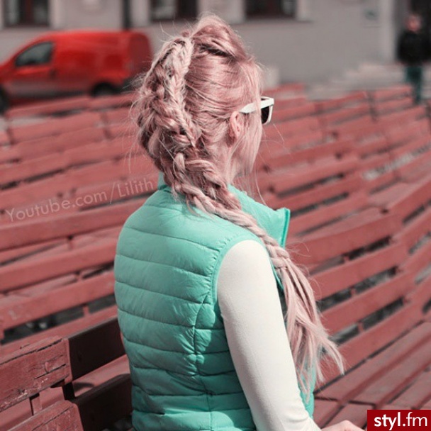 Blond Warkocze Proste Na co dzień Długie Fryzury