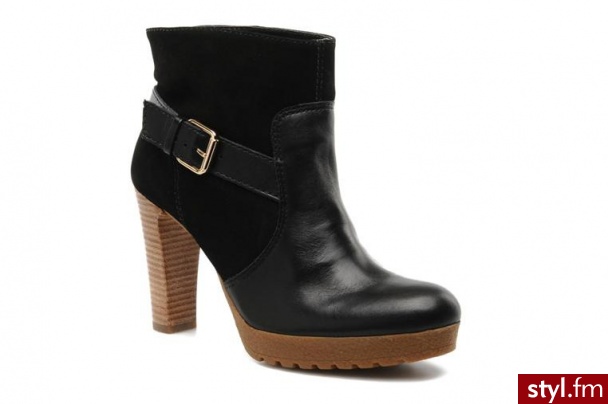 Via Uno PÓŁBUTY I BOTKI URANIA BY VIA UNO (Czarny) - Botki Buty Moda