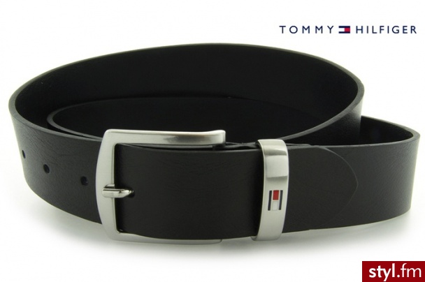 TOMMY HILFIGER LUIGI BELT BLACK - Paski Dodatki Moda