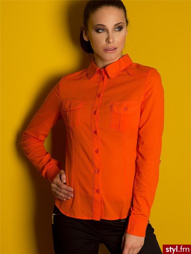 Quiosque Koszula 27M406100 Odcienie pomarańczowego - Koszule Ciuchy Moda