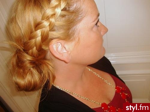 Blond Warkocze Proste Na co dzień Średnie Fryzury