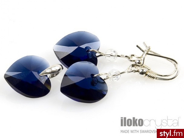 Iloko KOMPLET SERCA SWAROVSKI DARK INDIGO - Pozostałe Biżuteria Moda