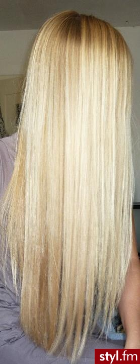 Blond Rozpuszczone Proste Na co dzień Długie Fryzury