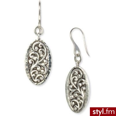 Lois Hill 'Repousse' Large Oval Drop Earrings - Polyvore. Pobrano ze strony: http://www.polyvore.com/lois_hill_repousse_large_oval/thing?id=20489124 - Pozostałe Dodatki Moda