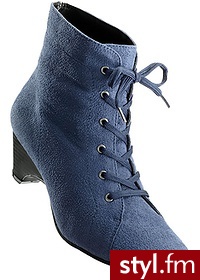 Bonprix Botki niebieski indygo 935174_12268 - Botki Buty Moda