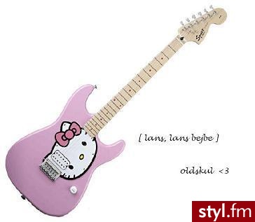 Extra różowa gitara z Hello Kitty. - Misz-masz
