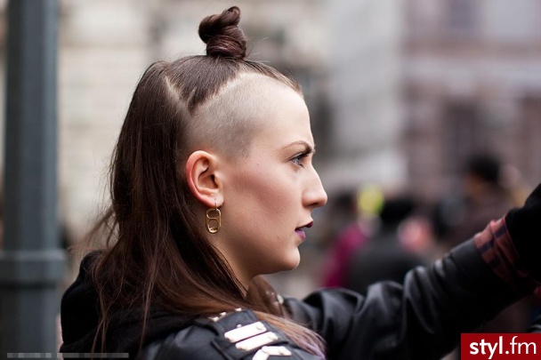 Brązowe Punk Rock Alternatywne Średnie Fryzury