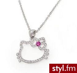 wisiorek - Hello Kitty
Wisiorek o średnicy około 2,5 cm w kształcie główki kotka, misternie wysadzanego błyszczącymi, bezbarwnymi i różowymi kamyczkami, zawieszony na delikatnym łańcuszku inspirowany stylem Tiffany. Ten śliczny wisiorek idealnie nadaje s - Pozostałe Dodatki Moda