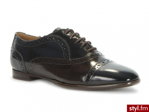 Gino rossi PÓŁBUTY DPF400 (brązowo-granatowy) - Pozostałe Buty Moda