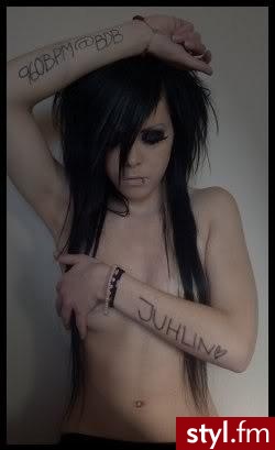 EMO Alternatywne Średnie Fryzury