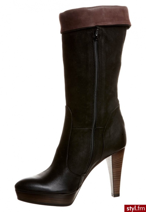 Mai Piu Senza Kozaki  czarny - Kozaki Buty Moda