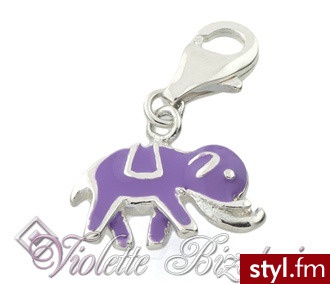 Violette Srebrna przywieszka słonik 098 - Wisiorki Biżuteria Moda