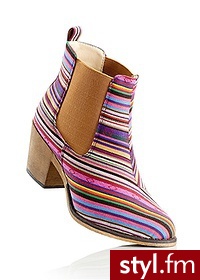 Bonprix Botki jasnopomarańczowy etno 952174_17912 - Botki Buty Moda