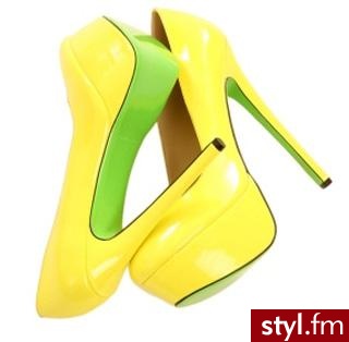 yellow ;D - Szpilki Buty Moda