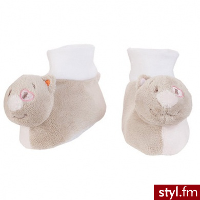 NOUKIES Girls Baby Buciki Iris & Babette kolor beżowy - Pozostałe Buty Moda