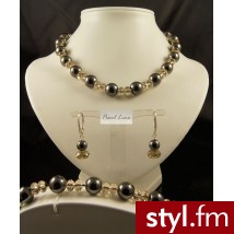 Pearl Line Komplet Hematyt - Topaz 45 - Pozostałe Biżuteria Moda