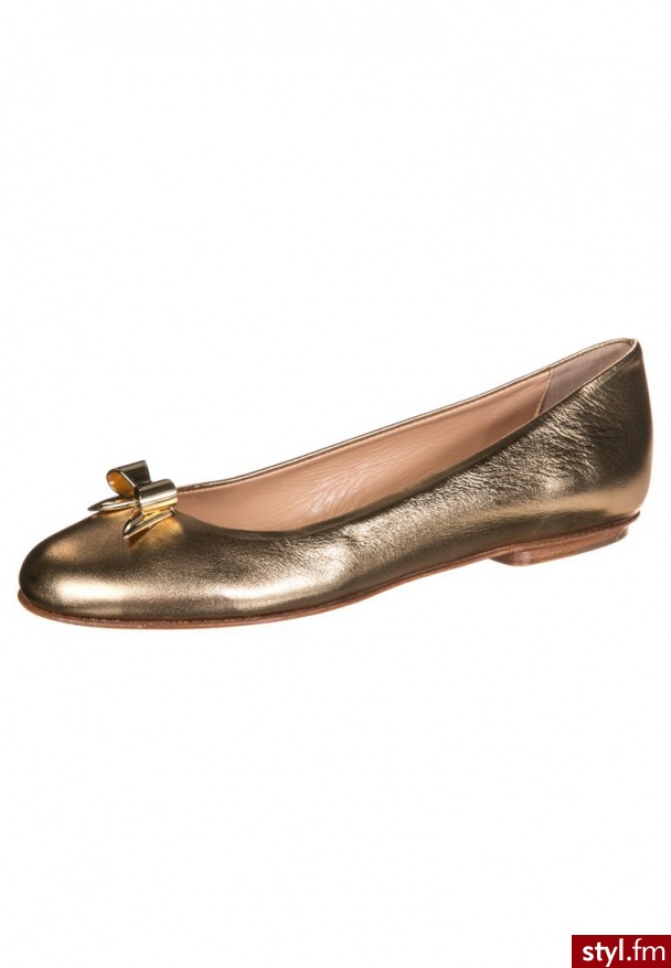 Moschino Cheap and Chic SENEGAL Baleriny złoty CA11110C0X-CQ0 - Balerinki Buty Moda