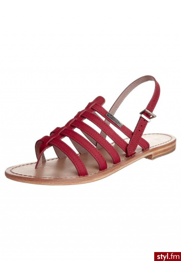 Les Tropéziennes par M Belarbi HOOK Japonki czerwony - Klapki Buty Moda