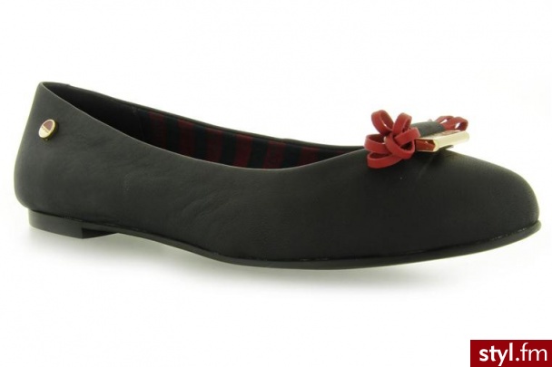 Tommy Hilfiger BALERINKI ANNE 5 MIDNIGHT/TANGO RED - Balerinki Buty Moda