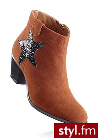 Bonprix Botki rdzawopomarańczowy - Botki Buty Moda