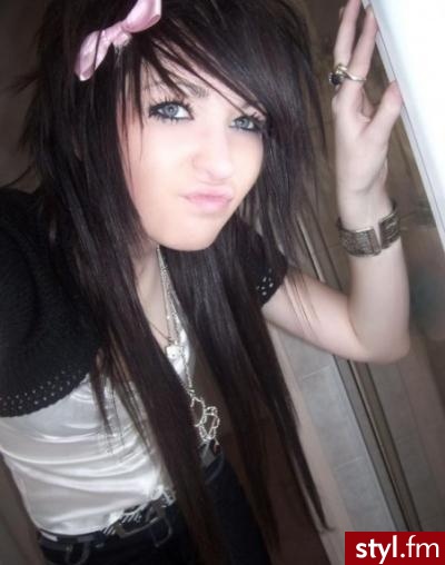 EMO Alternatywne Średnie Fryzury