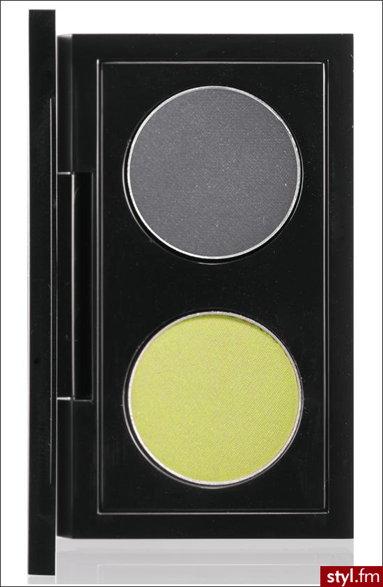 MAC Double Feature 2 Bright lime (Veluxe Pearl) / Frosty deep grey (Satin) - Dzienne Makijaże