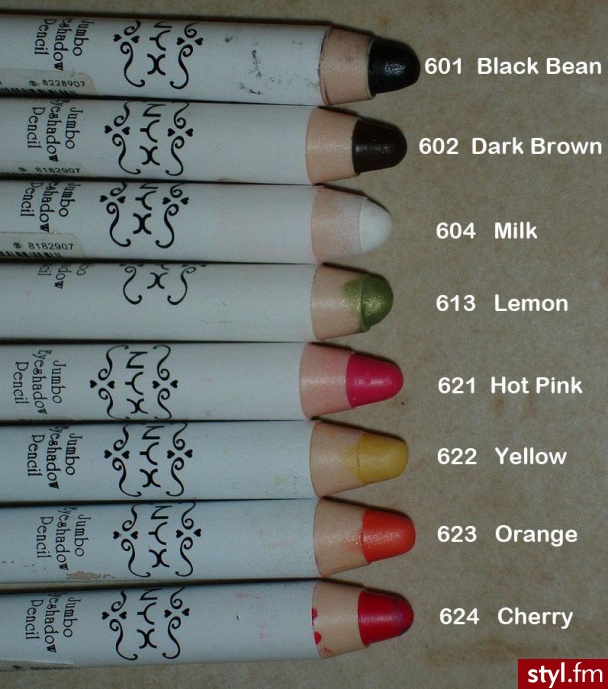 Nyx Jumbo Eyeshadow Pencils. Nyx Jumbo Eyeshadow Pencils - Makijaże