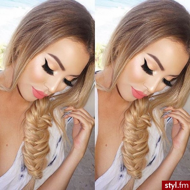 Blond Warkocze Kręcone Na co dzień Długie Fryzury