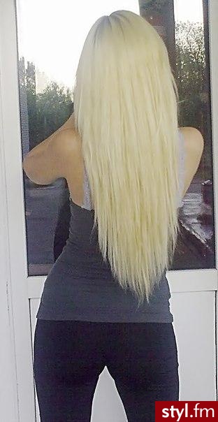 Blond Rozpuszczone Proste Na co dzień Długie Fryzury