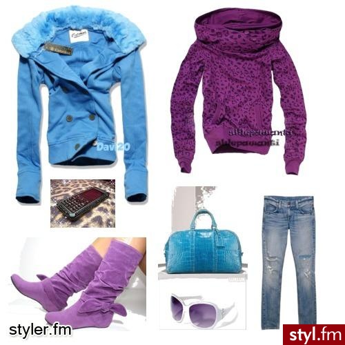 niebiesko-fioletowoo :D. futerko . paterka . fiolet i błękit ;] - Styler