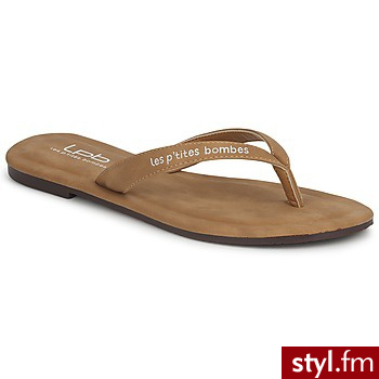 Les P'tites Bombes Japonki TANGO CAMEL - Klapki Buty Moda