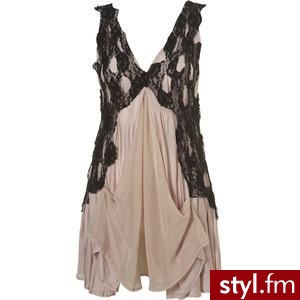 Premium Lace and Tuck Tunic - TopShop - Polyvore. Pobrano ze strony: http://www.polyvore.com/cgi/thing?id=24700815 - Pozostałe Ciuchy Moda