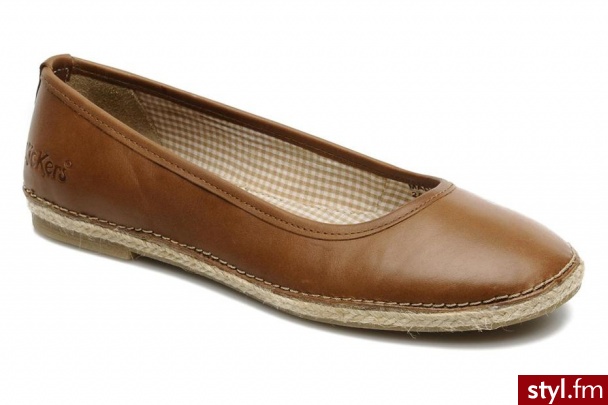 Kickers Balerinki BIRD by (Brązowy) - Balerinki Buty Moda