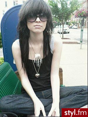 EMO Alternatywne Średnie Fryzury