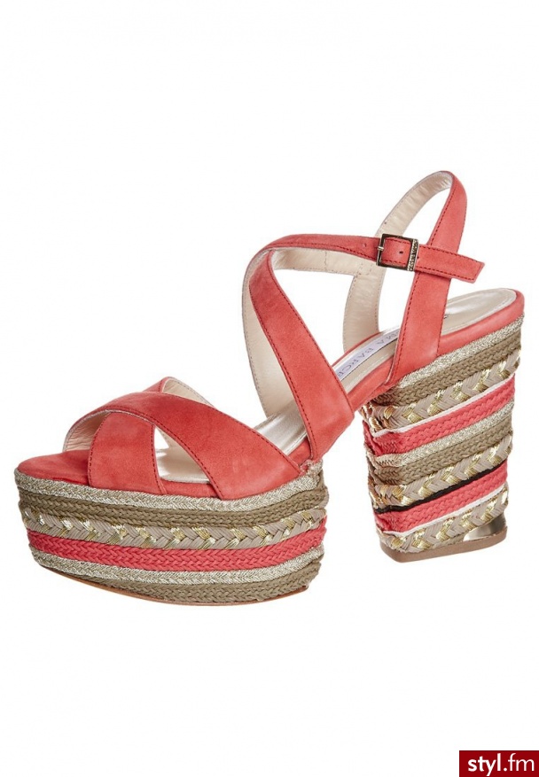 Paloma Barcelo Sandały na obcasie czerwony 983129 - Sandały Buty Moda