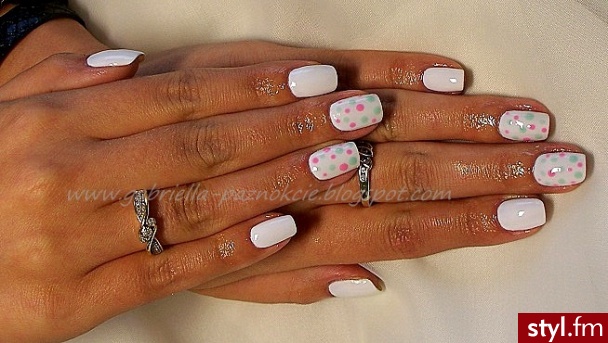 Manicure hybrydowy CND Shellac - Kwadratowe Żelami Naturalne Paznokcie